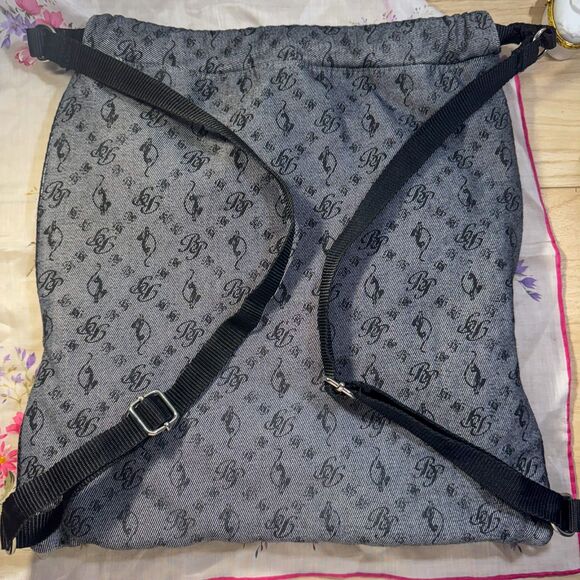 Vintage Y2K Baby Phat Denim Monogram Backpack - Picture 2 of 9